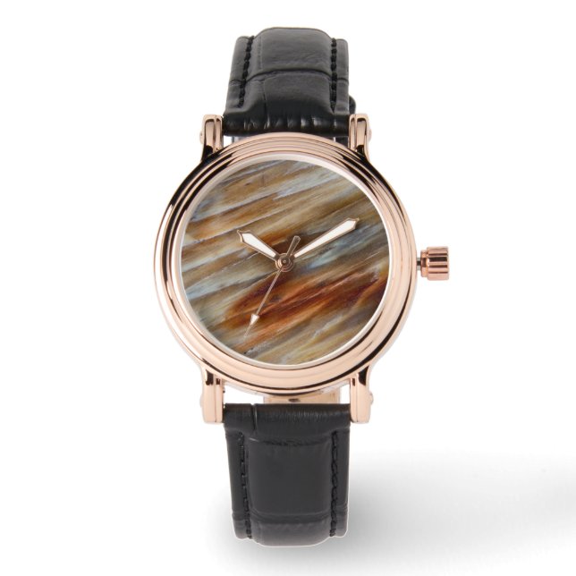 Reloj De Pulsera Madera Petrificada Desigual (Anverso)