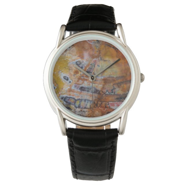 Reloj De Pulsera Madera Petrificada Marrón (Anverso)