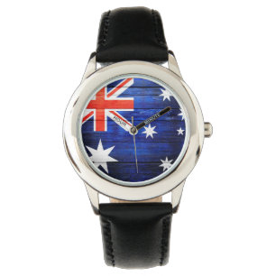 Reloj De Pulsera Madera vinícola de bandera australiana