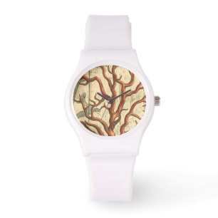 Reloj De Pulsera Madera y coral pequeño