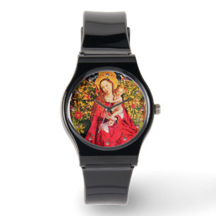 RELOJ DE PULSERA MADONNA DEL ROSA BOWER, GEMAS AMETYST ROSA