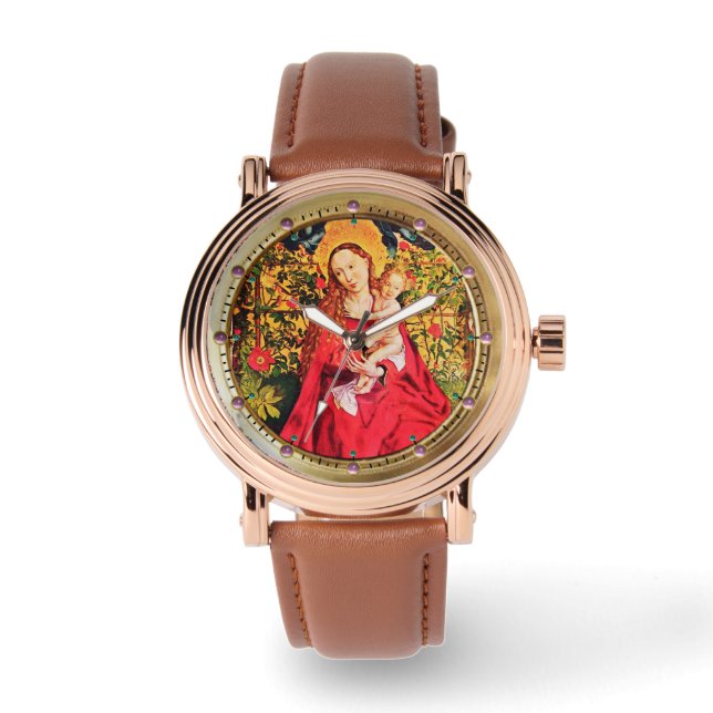 RELOJ DE PULSERA MADONNA DEL ROSA BOWER, GEMAS AMETYST ROSA (Anverso)