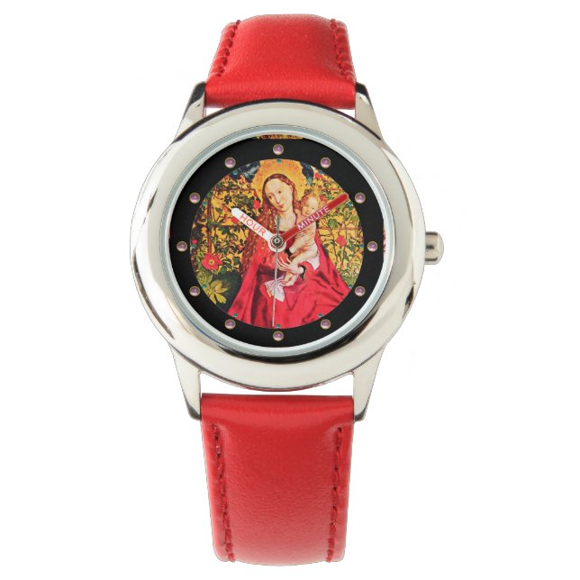 RELOJ DE PULSERA MADONNA DEL ROSA BOWER, GEMAS AMETYST ROSA (Anverso)