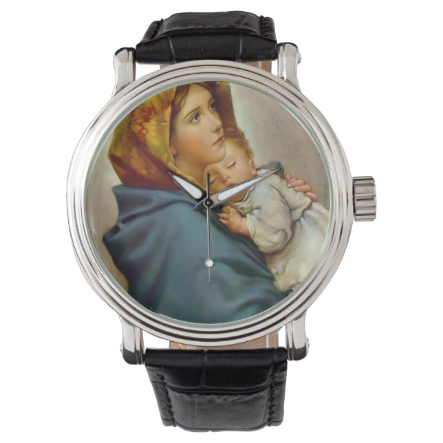 Reloj De Pulsera Madonna Y El Niño Roberto Ferruzzi (Anverso)