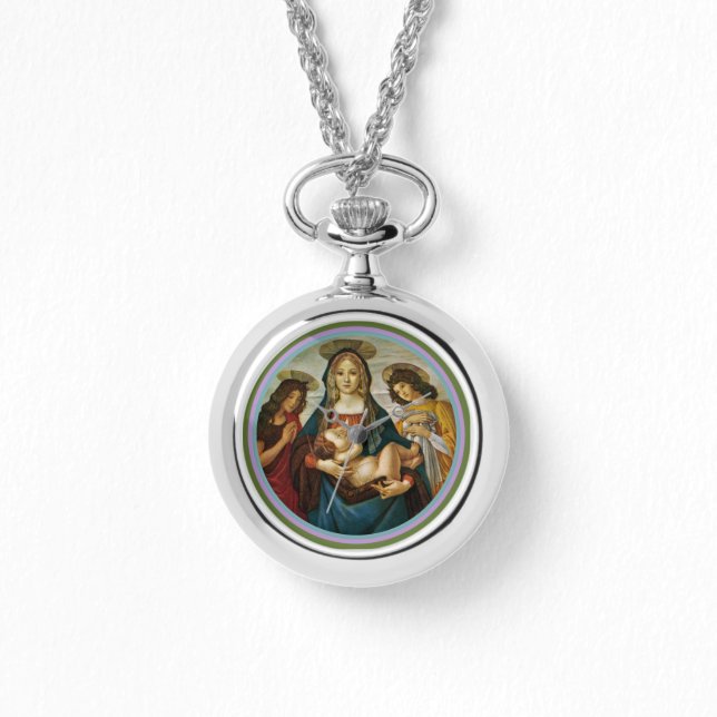 Reloj De Pulsera Madonna y Niño de Botticelli (Anverso)