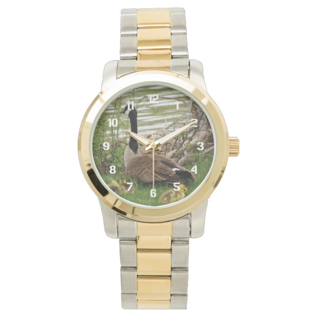Reloj De Pulsera Madre de oca y bebés (Anverso)