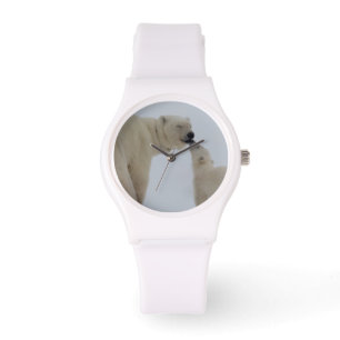 Reloj De Pulsera Madre del oso polar con Cub