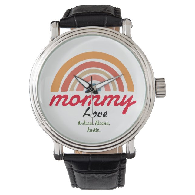 Reloj De Pulsera madre mamá mamá niños nombres personalizado person (Anverso)