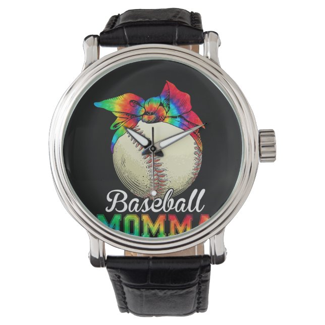 Reloj De Pulsera Madre mami de béisbol cumpleaños (Anverso)