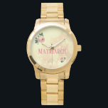 Reloj De Pulsera Madre Matriarca de los Rosas<br><div class="desc">Bonito Matriarca y Rosas vintage diseñan Watch.</div>