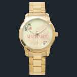 Reloj De Pulsera Madre Matriarca de los Rosas<br><div class="desc">Bonito Matriarca y Rosas vintage diseñan Watch.</div>