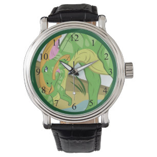 Reloj De Pulsera Madre y bebé de Parasaurolophus