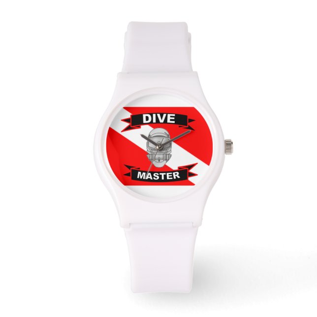 Reloj De Pulsera Maestría de buceo femenino con bandera (Anverso)