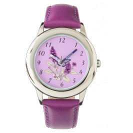 Reloj De Pulsera Magenta Butterfly Bush