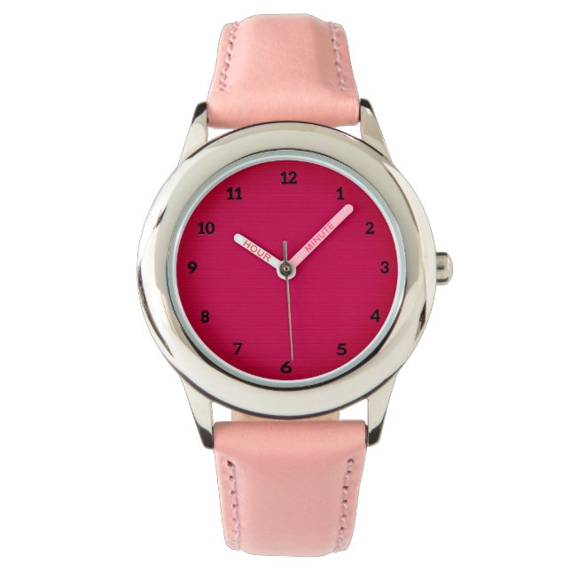 Reloj De Pulsera Magenta Patchwork eWatch (Anverso)