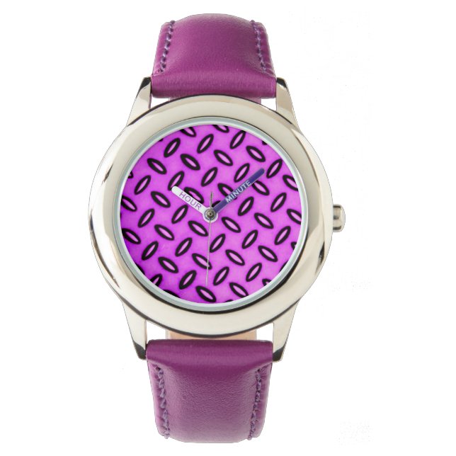 Reloj De Pulsera Magenta Pattered Watch (Anverso)