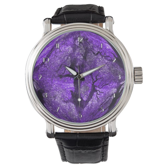Reloj De Pulsera Magical Midnight Purple Crystal Ball Vigilancia de (Anverso)