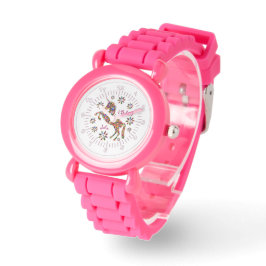 Reloj De Pulsera Magnífica Purpurina unicornio Girly Cute Personali