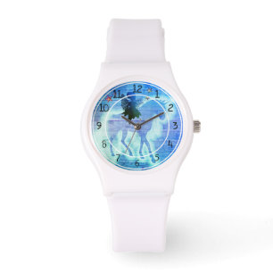 Reloj De Pulsera Magnífico unicornio azul verde
