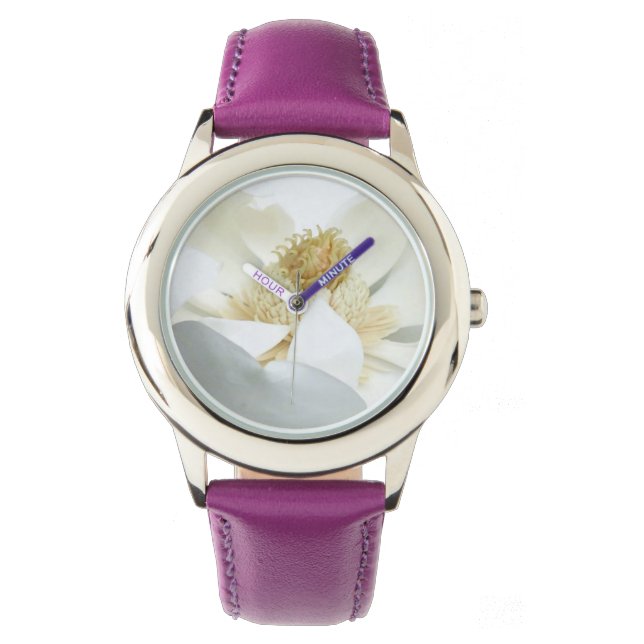 Reloj De Pulsera Magnolia Blanca                                    (Anverso)