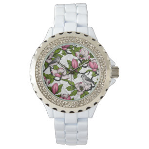 Reloj De Pulsera Magnolia floreciente