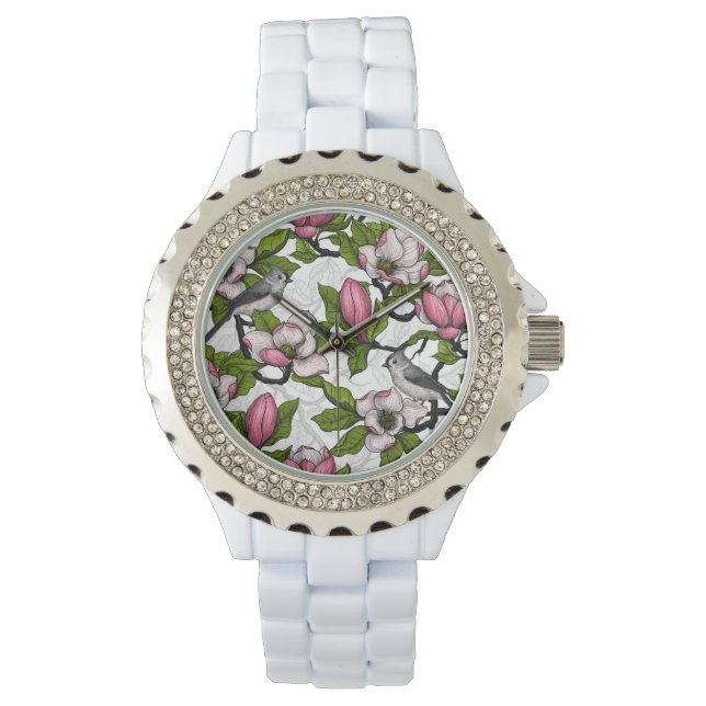 Reloj De Pulsera Magnolia floreciente (Anverso)