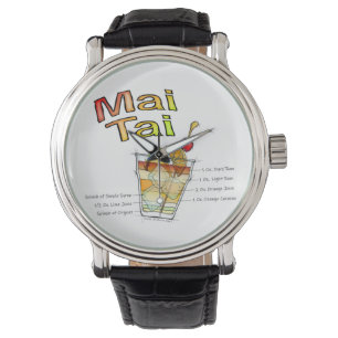 RELOJ DE PULSERA MAI TAI COCKTAIL RECIBE ART