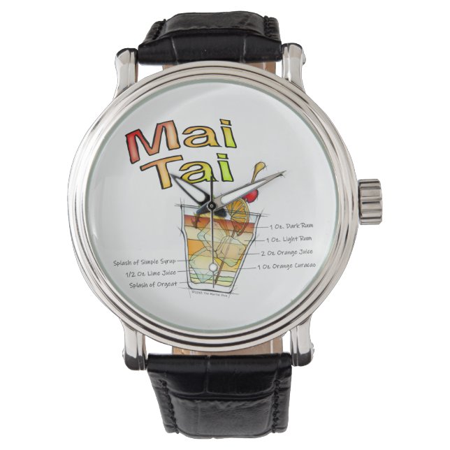 RELOJ DE PULSERA MAI TAI COCKTAIL RECIBE ART (Anverso)