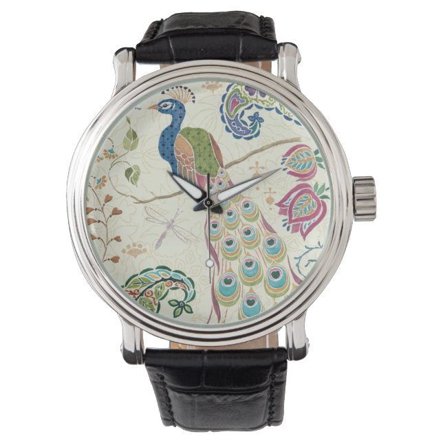 Reloj De Pulsera Majestic Blue Peacock (Anverso)