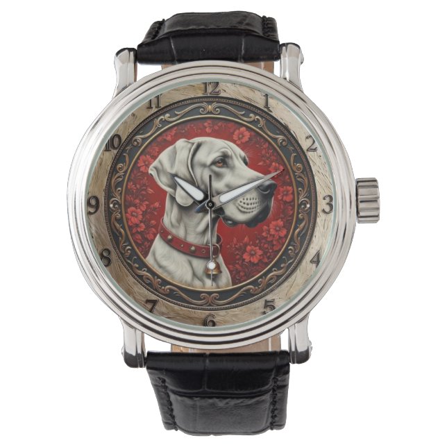 Reloj De Pulsera Majestic Great Dane Dog (Anverso)