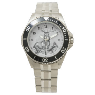 Reloj De Pulsera Majestic Whitetail Deer Ilustracion