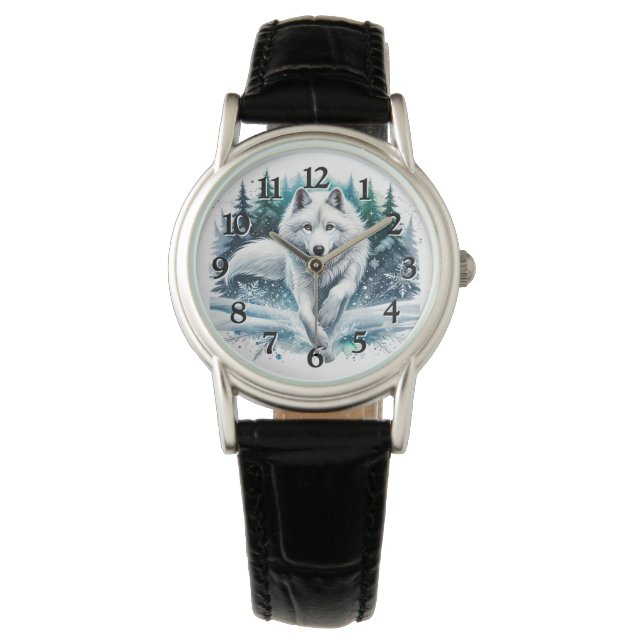 Reloj De Pulsera Majestic Wolf Time (Anverso)