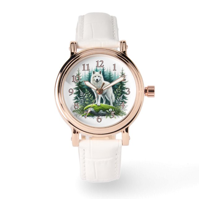 Reloj De Pulsera Majestic Wolf Time (Anverso)