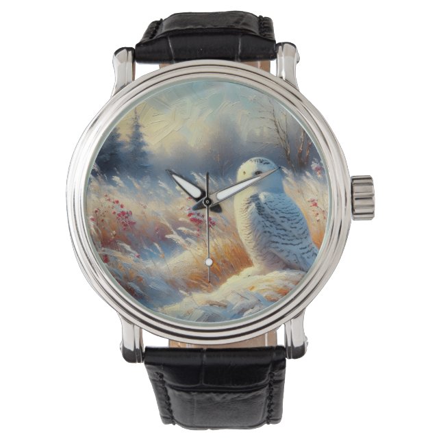 Reloj De Pulsera Majestuosa lechuza en la selva (Anverso)