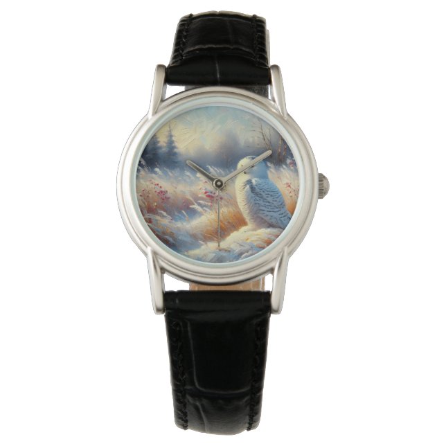 Reloj De Pulsera Majestuosa lechuza en la selva (Anverso)
