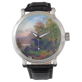 Reloj De Pulsera Majestuoso alce en un paisaje otoñal sueco