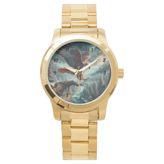 Reloj De Pulsera Majestuoso Hawk de cola roja (Anverso)