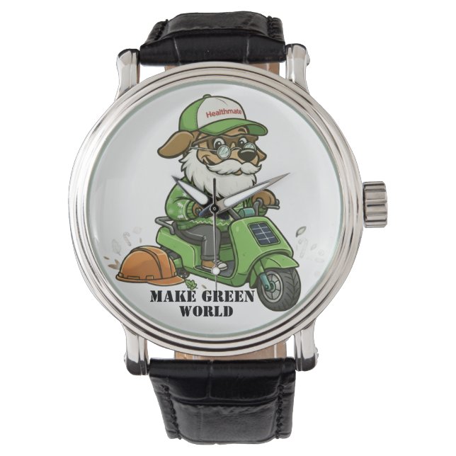 Reloj De Pulsera Make green world (Anverso)