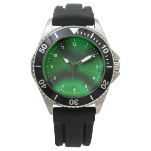 Reloj De Pulsera Malaquita circular verde