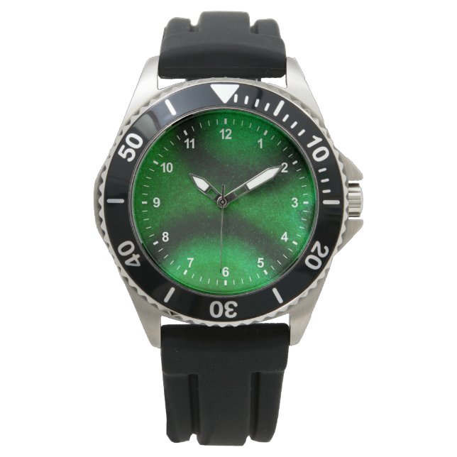Reloj De Pulsera Malaquita circular verde (Anverso)