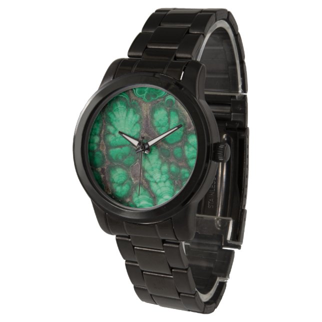 Reloj De Pulsera Malaquita con estampado verde (Angular)