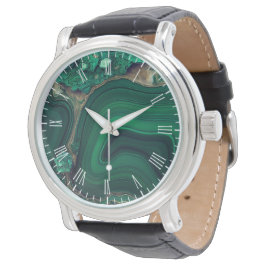 Reloj De Pulsera Malaquita Cu6CO3(OH)2
