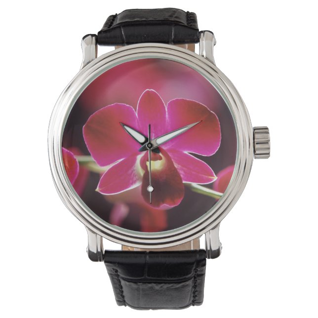 Reloj De Pulsera Malasia, Orquídea (Anverso)