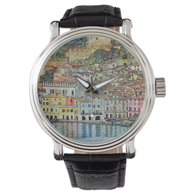 Reloj De Pulsera Malcesine en el lago de Garda de Gustav Klimt (Anverso)