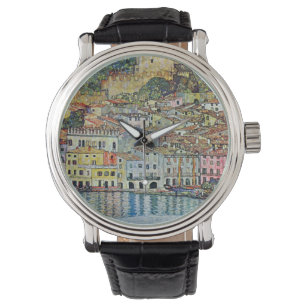 Reloj De Pulsera Malcesine en el lago Garda por Gustav Klimt