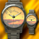 Reloj De Pulsera Malecon Sunset 2441<br><div class="desc">Pintura de la colección "Malecon Sunset 2441" Personalice en la página del producto o haga clic en el botón "Personalizar" para obtener más opciones de diseño. Diseño creado a partir de mi pintura "Malecon Sunset 2441" que capta una hermosa puesta de sol en un paseo marítimo llamado el Malecón en...</div>