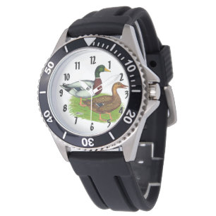 Reloj De Pulsera Mallard Drake y Duck