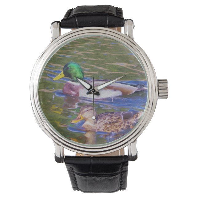 Reloj De Pulsera Mallard Ducks (Anverso)