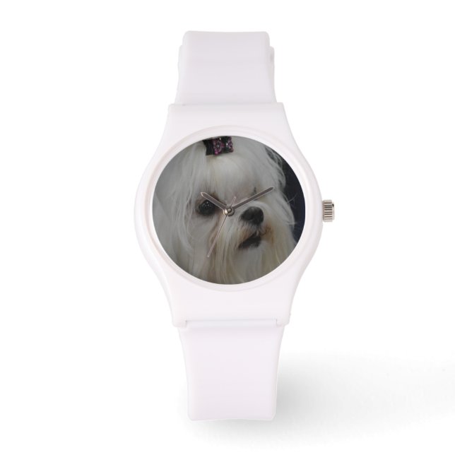 Reloj De Pulsera Maltés Adorable (Anverso)
