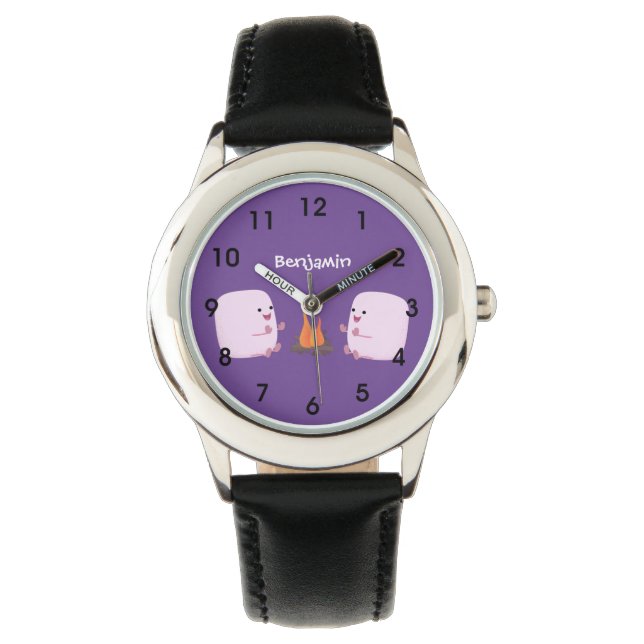 Reloj De Pulsera Malvaviscos rosados por personalizado de bomberos  (Anverso)